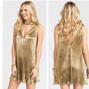Show Me Your MuMu gold dress size S